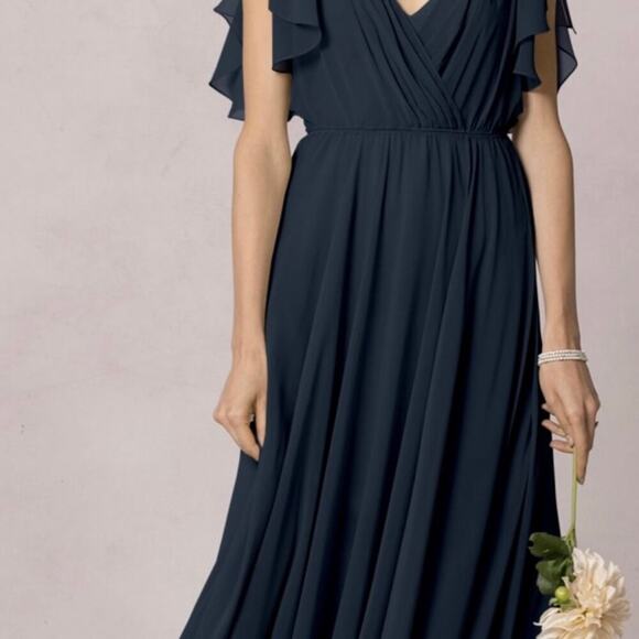 JENNY YOO Emerald Green Cassie Sheer Overlay Button Back Maxi Dress Size 10 - Picture 1 of 10
